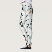 Modern Abstract Terrazzo Patroon Leggings (Links)