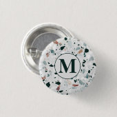 Modern Abstract Terrazzo Patroon Ronde Button 3,2 Cm (Voorkant /achterkant)