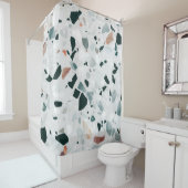 Modern Abstract Terrazzo Pattern Douchegordijn (In situ)