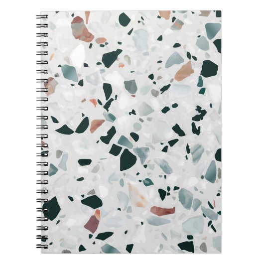 Modern Abstract Terrazzo Pattern Notitieboek (Voorkant)