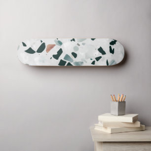 Modern Abstract Terrazzo Pattern Skateboard