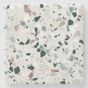 Modern Abstract Terrazzo Pattern Stenen Onderzetter