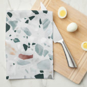 Modern Abstract Terrazzo Pattern Theedoek (Quarter Fold)