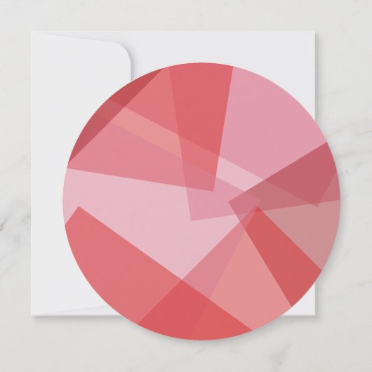 Modern Abstract Transparant Kleur Rood - Gelukkig Feestdagenkaart (Achterkant)