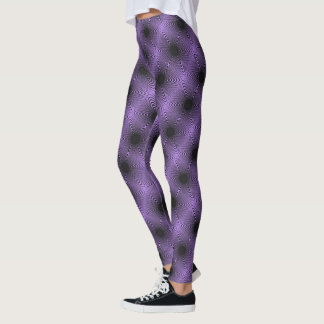 MODERN abstract trekken in zwart-paars-mozaïek Leggings