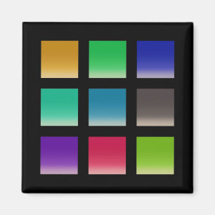 Modern Abstract Vierkant Patroon Magneet