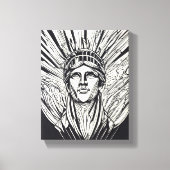 Modern Abstract Vrijheidsbeeld Line Art Canvas Afdruk (Voorkant)