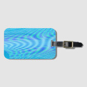 Modern Abstract water Summer Psychedelic Trippy Bagagelabel (Voorkant (horizontaal))