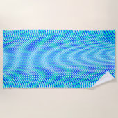 Modern Abstract Water Zomer Psybient Trippy Strandlaken (Voorkant)