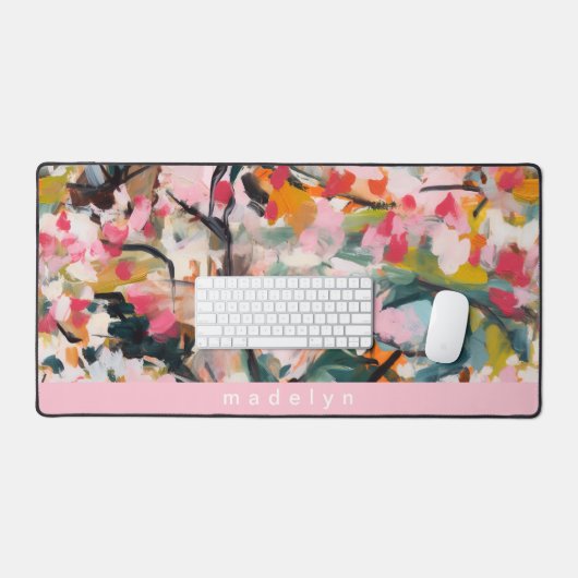 Modern Abstract Watercolor Botanical Tree (Clavier et souris)