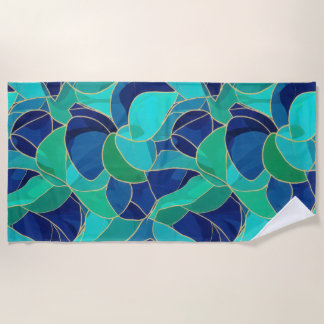 Modern Abstract Waves Seamless Pattern Strandlaken