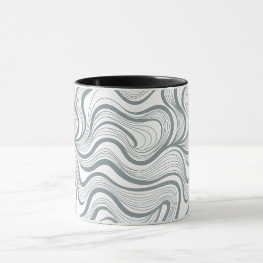 Modern Abstract Wavy Lines Mug (Centre)