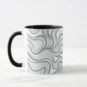 Modern Abstract Wavy Lines Mug (Gauche)