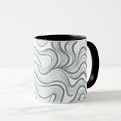 Modern Abstract Wavy Lines Mug Mok (Voorkant rechts)