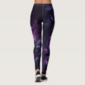 Modern Abstract wervelend donker Paars Leggings (Achterkant)