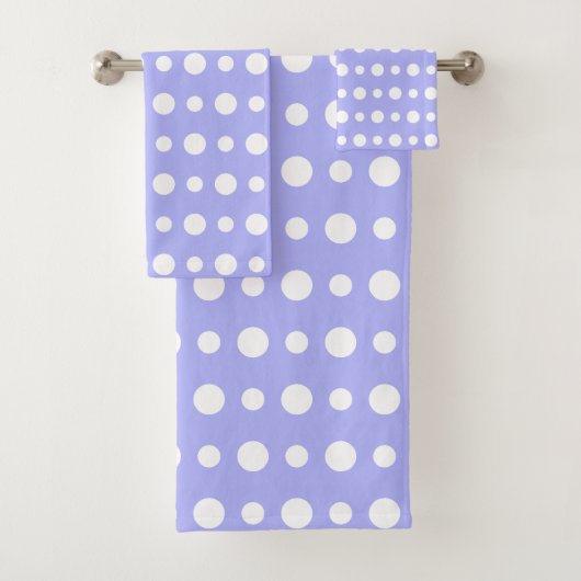 Modern Abstract White Polka Dots on Light Blue (En situation)