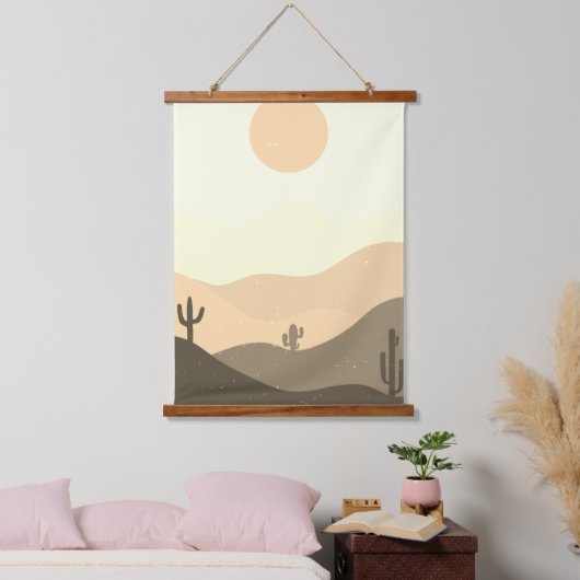 Modern Abstract woestijnlandschap Hangend Wandkleed (Slaapkamer)