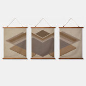 Modern Abstract Wood Art Set Hangend Wandkleed (Driedubbel)