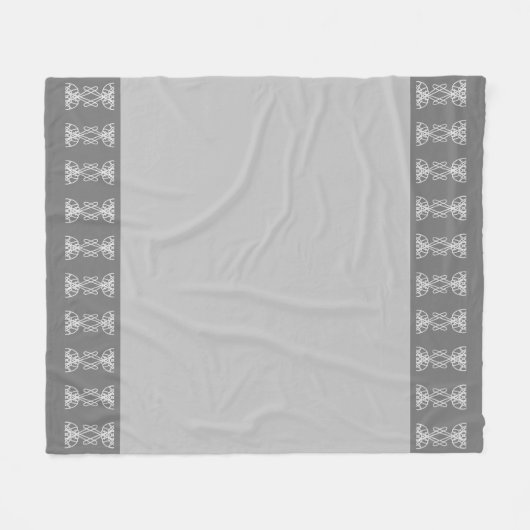 Modern Abstract zilvergrijs patroon Fleece Deken (Voorkant (Horizontaal))