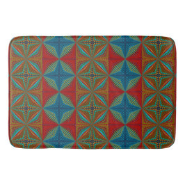 Modern Abstract zuidwest Aztec Blauwgroen rood bru Badmat