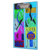 Modern Abstract zwart blauw С orful geometric Klembord (Links)