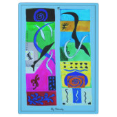 Modern Abstract zwart blauw С orful geometric Klembord (Achterkant)