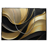 Modern Abstract zwart en goud Groot Cadeauzakje (Achterkant)