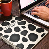 Modern Abstract zwart luipaardpatroonleer Planner