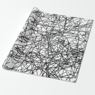 modern abstract zwart wit artistiek patroon cadeaupapier