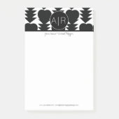 Modern Abstract zwart-wit zwart-wit Post-it® Notes (Voorkant)