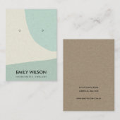 MODERN ABSTRACTE AQUA BLUE ART EARRING DISPLAY VISITEKAARTJE (Voorkant / Achterkant)