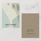 MODERN ABSTRACTE AQUA BLUE ART EARRING DISPLAY VISITEKAARTJE (Voorkant / Achterkant)