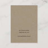 MODERN ABSTRACTE AQUA BLUE KRAFT EARRING DISPLAY VISITEKAARTJE (Achterkant)