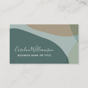 Modern Abstracte Earth Tone Custom Name Creative Visitekaartje