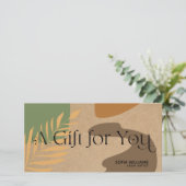 Modern Abstracte Earth Tones Certificaat Gift Kaar (Staand voorkant)