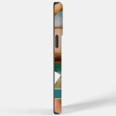 Modern Abstracte Earth Tones Terracotta Blauwgroen Case-Mate iPhone Case (Achterkant / Rechts)