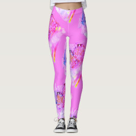 MODERN abstracte lichtroze paarse Leggings