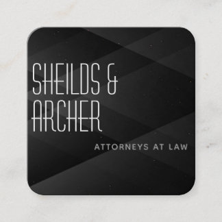 Modern Abstracte, minimalistisch stijlvol, zwart a Vierkante Visitekaartje