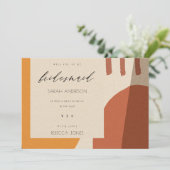 MODERN ABSTRACTE RUST ARTISTIC IS MIJN BRIDESMAID KAART (Staand voorkant)