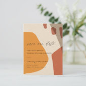 MODERN ABSTRACTE RUST KRAFT ARTISTIC BEWAART DE DA AANKONDIGINGSKAART (Staand voorkant)