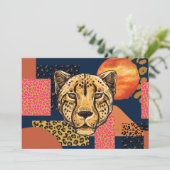 Modern Abstracte Safari Cheetah Kaart (Staand voorkant)