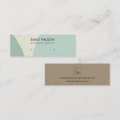 MODERN ABSTRACTE SOFT AQUA BLUE ART STUD DISPLAY MINI VISITEKAARTJE (Voorkant / Achterkant)