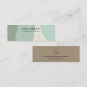 MODERN ABSTRACTE SOFT AQUA BLUE ART STUD DISPLAY MINI VISITEKAARTJE (Voorkant / Achterkant)