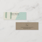 MODERN ABSTRACTE SOFT AQUA BLUE ART STUD DISPLAY MINI VISITEKAARTJE (Voorkant / Achterkant)