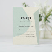 MODERN ABSTRACTE SOFT AQUA BLUE ARTISTIC RSVP (Staand voorkant)