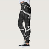 MODERN abstracte tekening in zwart-grijs-mozaïek Leggings (Links)