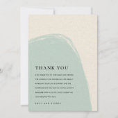 MODERN ABSTRACTE ZFT SUBTLE AQUA BLAUW WEDING BEDANKKAART (Voorkant)