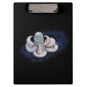 Modern Abstraction Black en Blue Klembord (Voorkant)