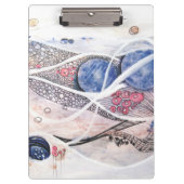 Modern Abstraction Black en Roze Klembord (Voorkant)