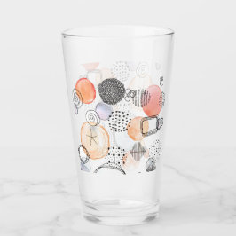 Modern Abstraction Cute Pattern Roze Stoodle Glas